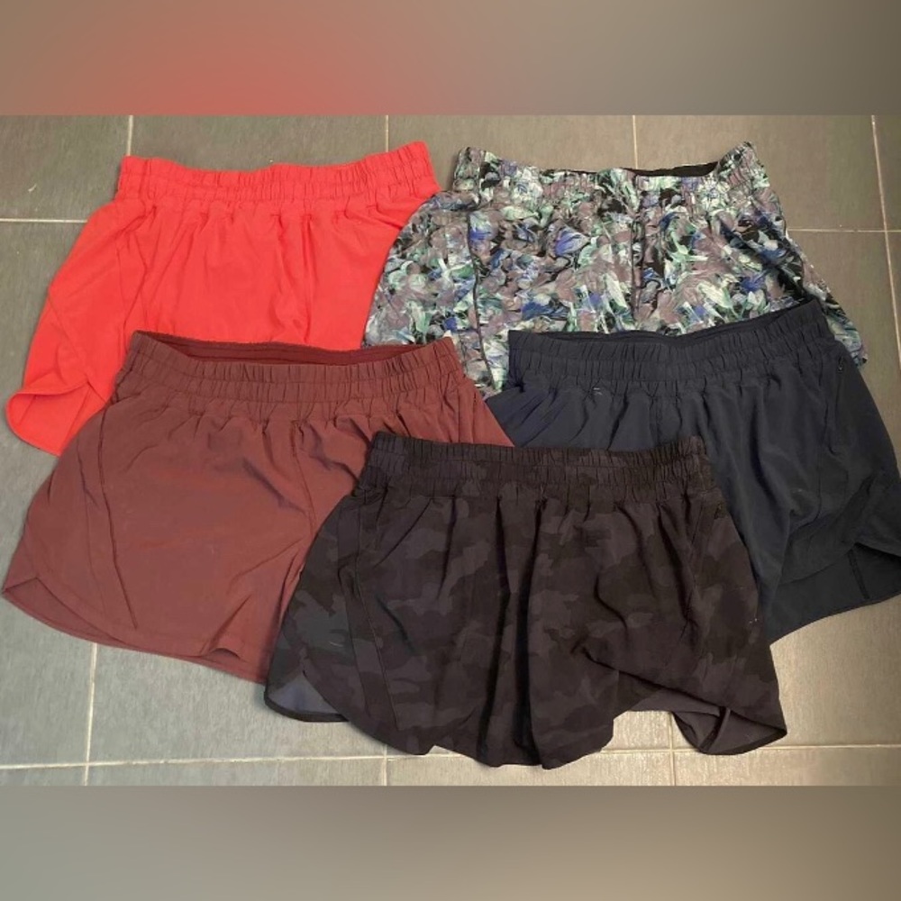 Pack of 5 lululemon track that shorts size 12